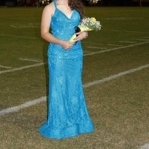 Sherri Hill Dress Turquoise Size 4